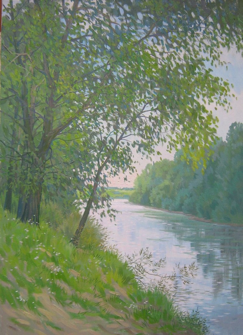 Oil painting Landscape Kalebets Valery: Title: Oil painting Landscape Kalebets Valery Description: NoSav 100 *** ABOUT THIS PAINTING *** * TITLE: "Landscape" * ARTISTS: Kalebets Valery * SIZE: 70x50 cm/'27.55x19.68 inches' * MEDIUM: oil, ca