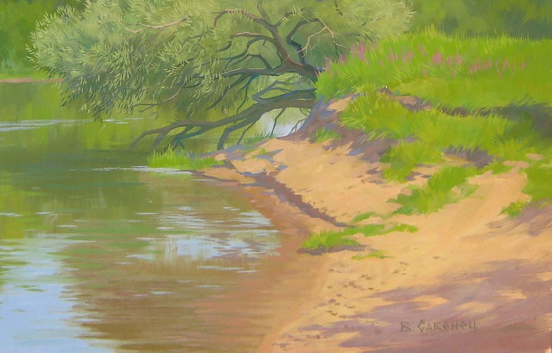 Oil painting On the Desna Kalebets Valery - 5