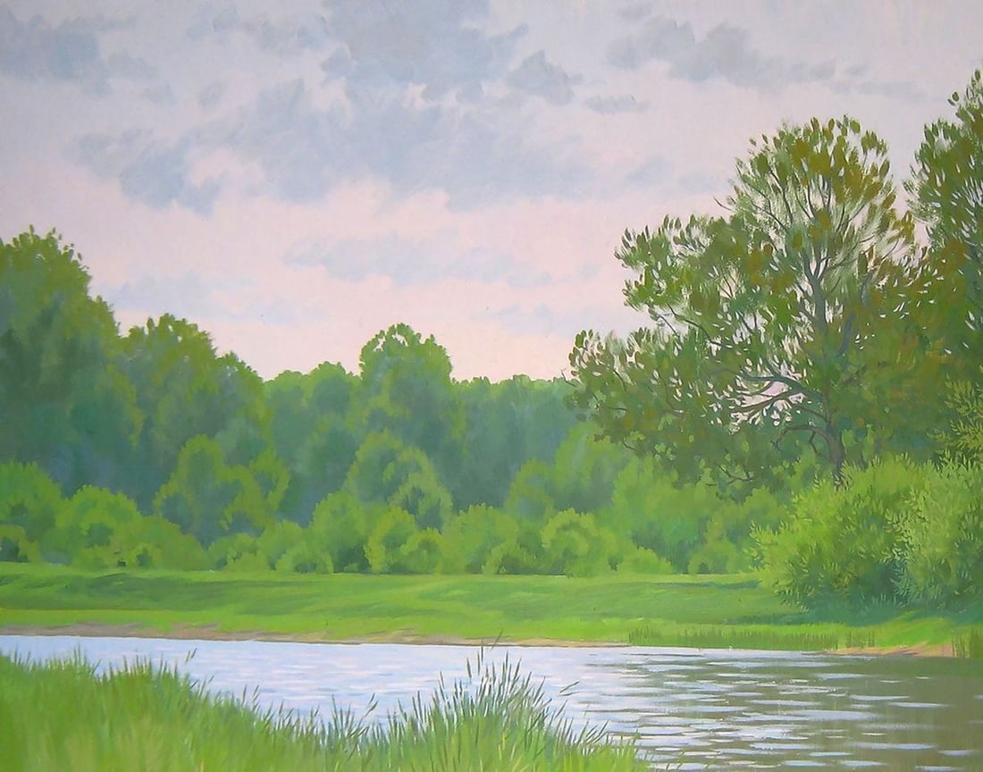 Oil painting July. It's a nasty day Kalebets Valery - 2