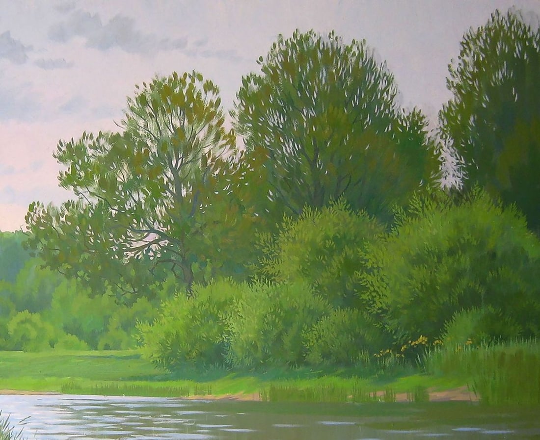 Oil painting July. It's a nasty day Kalebets Valery - 3