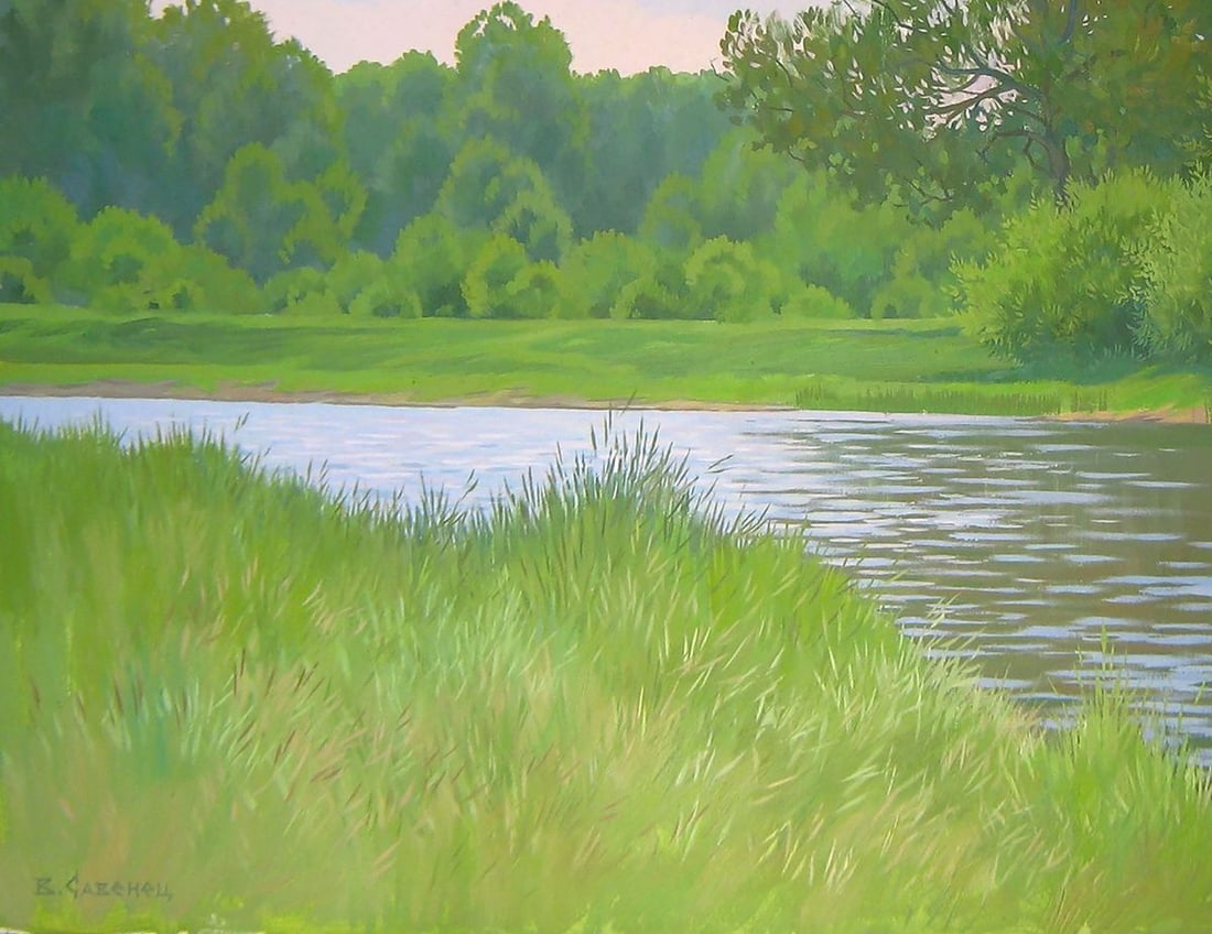 Oil painting July. It's a nasty day Kalebets Valery - 4