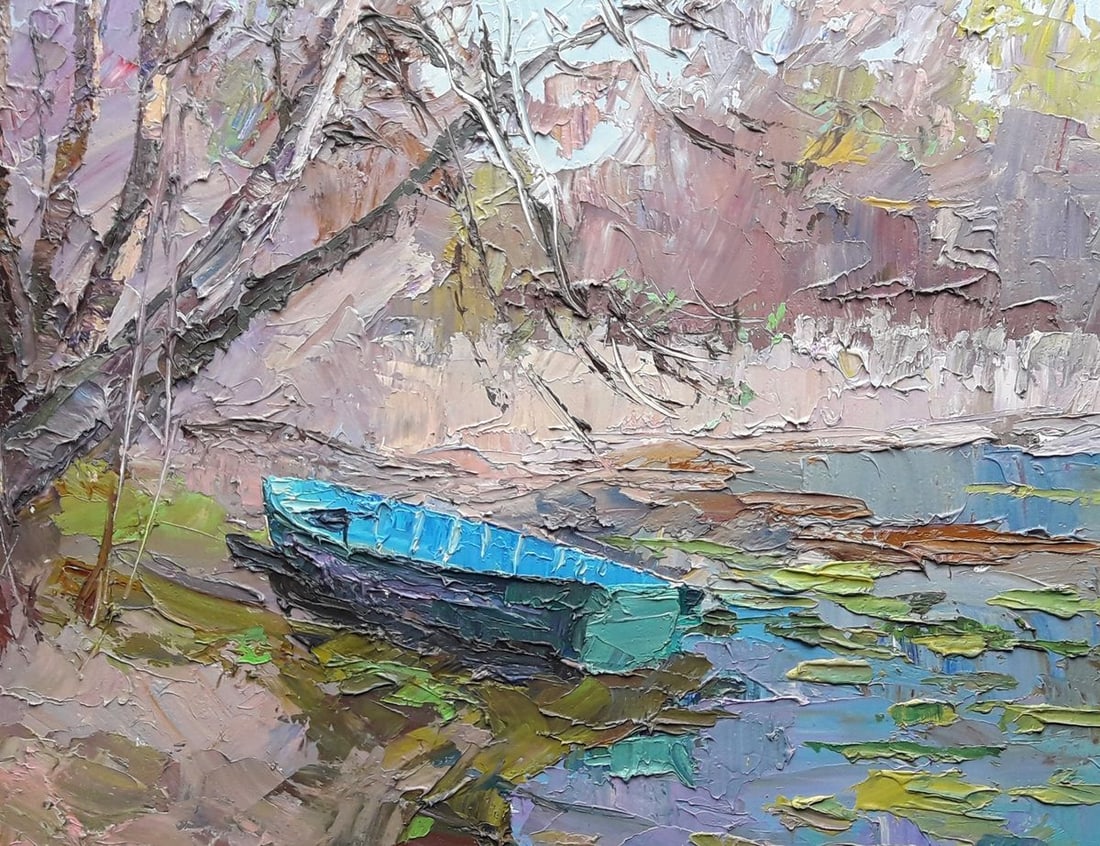 Oil painting Blue boat Serdyuk Boris Petrovich - 2