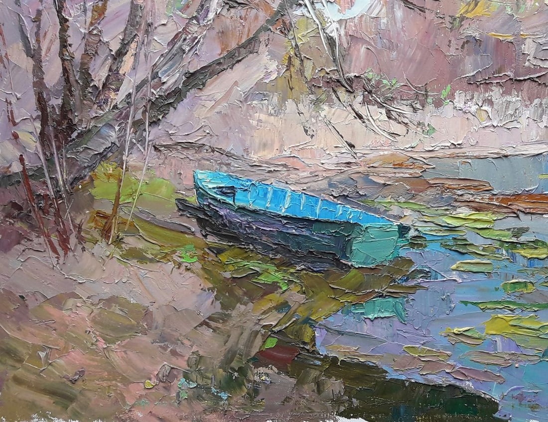 Oil painting Blue boat Serdyuk Boris Petrovich - 4