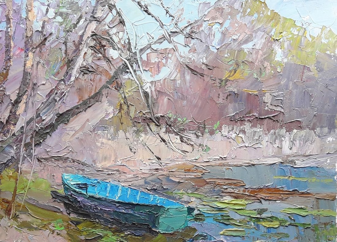Oil painting Blue boat Serdyuk Boris Petrovich - 6