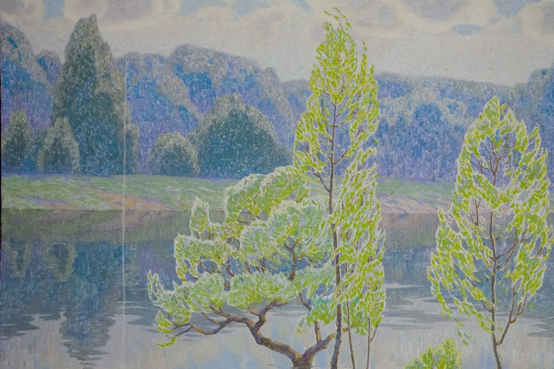 Oil painting River landscape Zlyden Yuri Fedorovich - 2