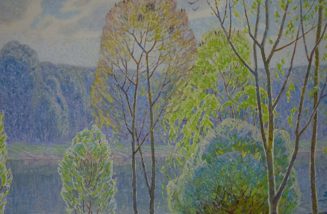 Oil painting River landscape Zlyden Yuri Fedorovich - 6