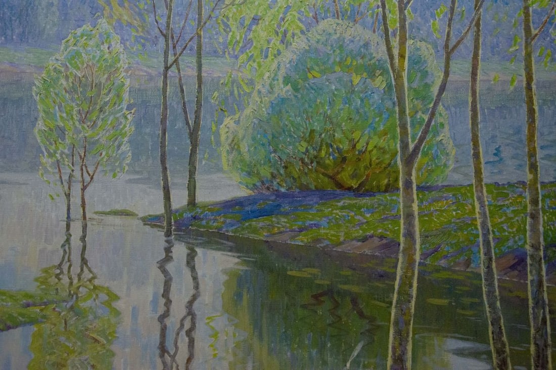 Oil painting River landscape Zlyden Yuri Fedorovich - 7