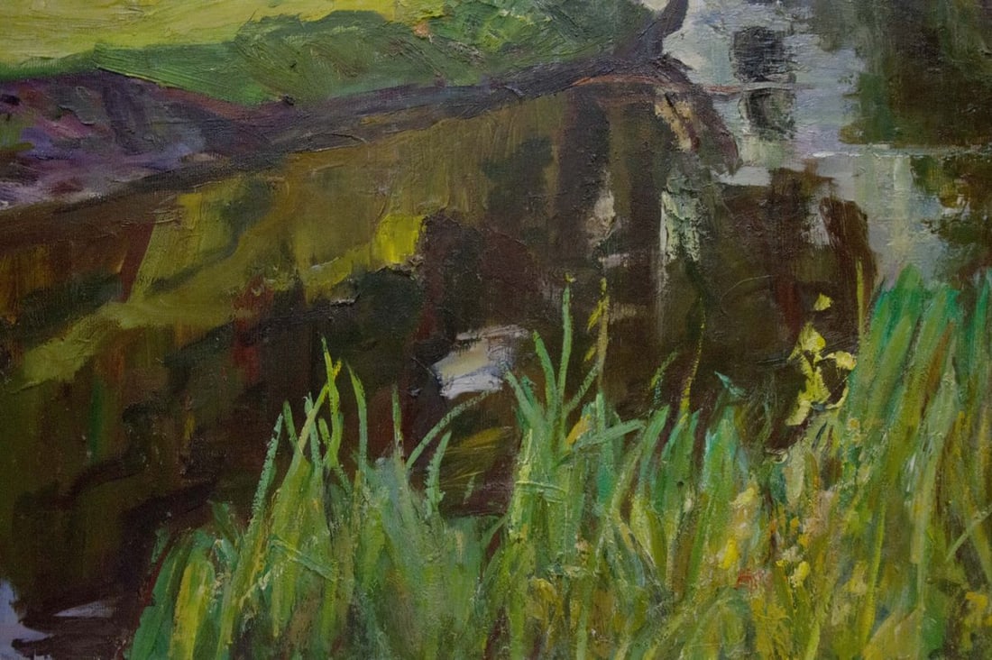 Oil painting River landscape Kozik Victor Georgievich - 6