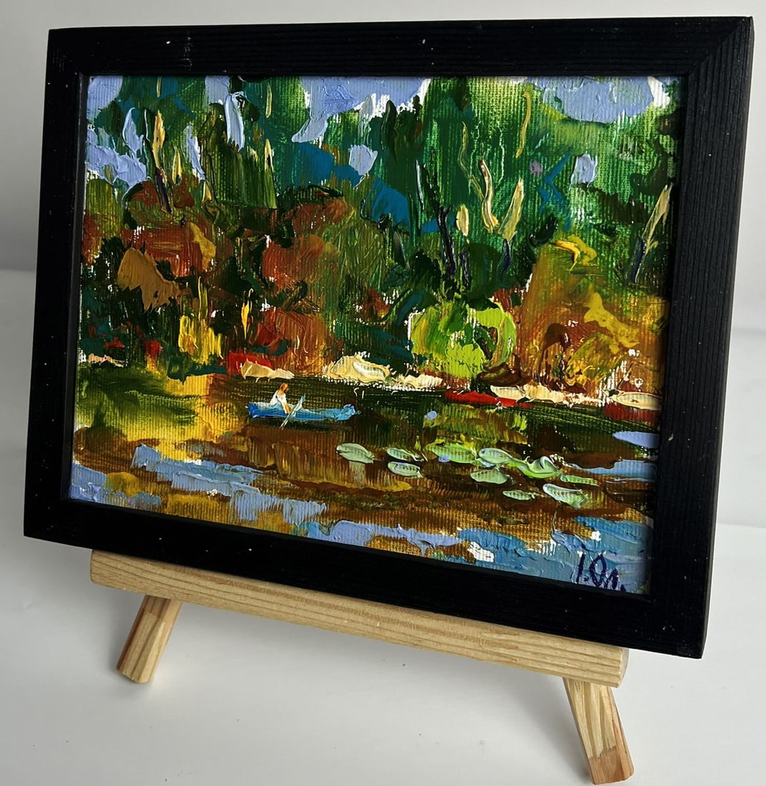 Oil painting A quiet morning by the river Oleksiy Ivanyuk - 2