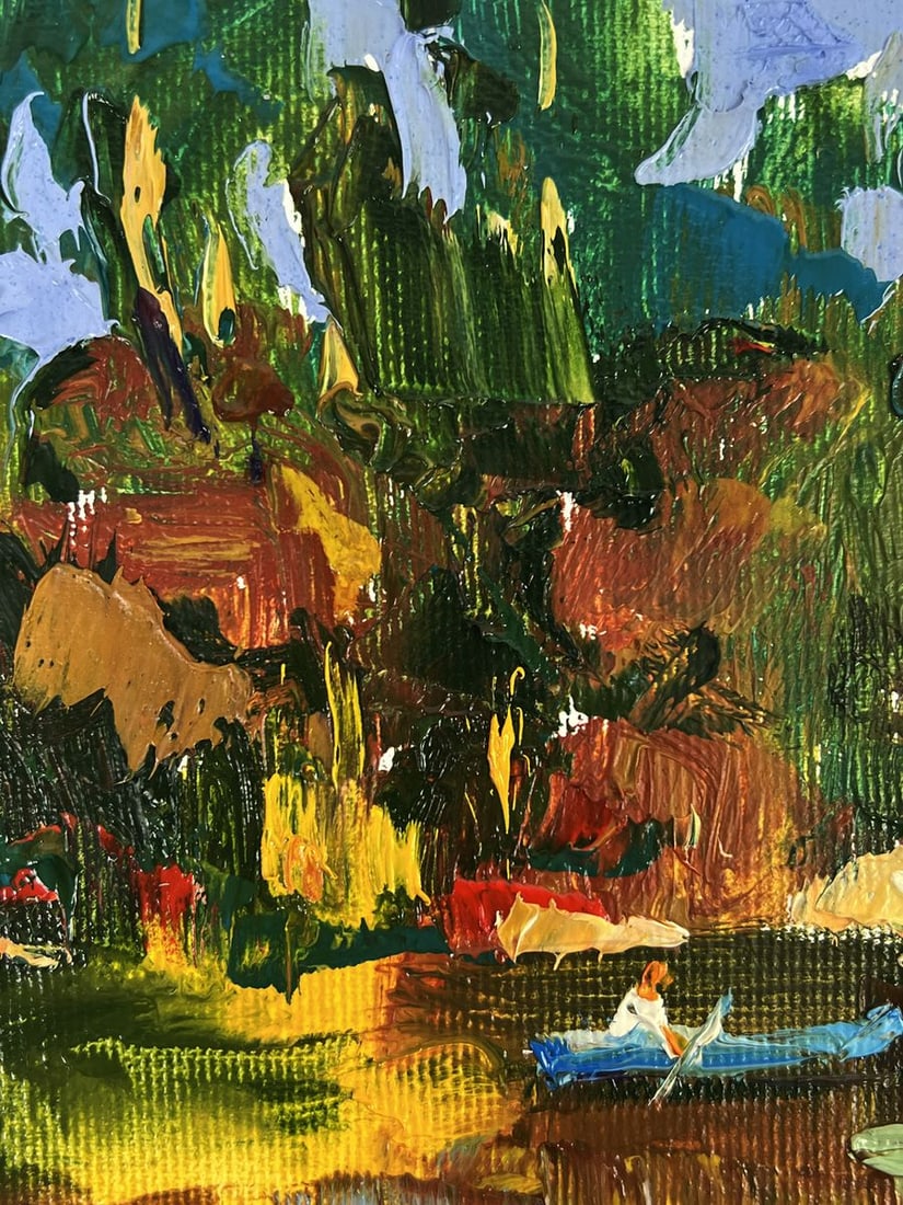 Oil painting A quiet morning by the river Oleksiy Ivanyuk - 4