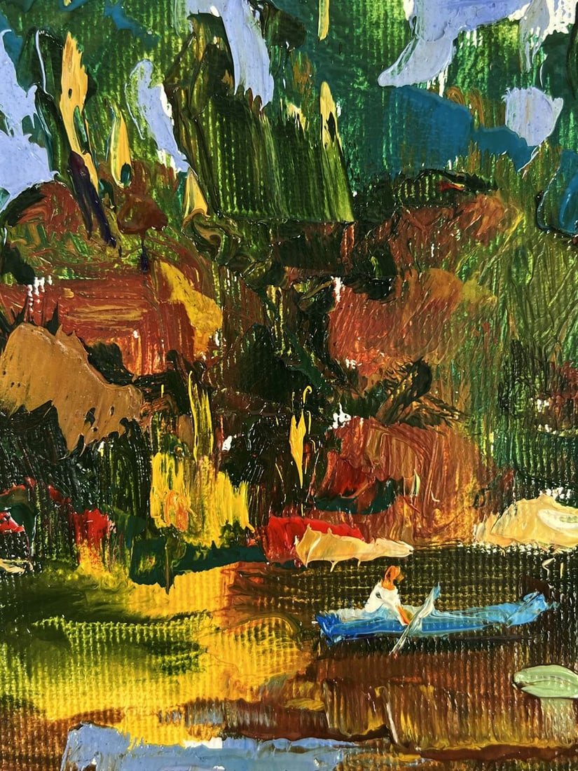 Oil painting A quiet morning by the river Oleksiy Ivanyuk - 5