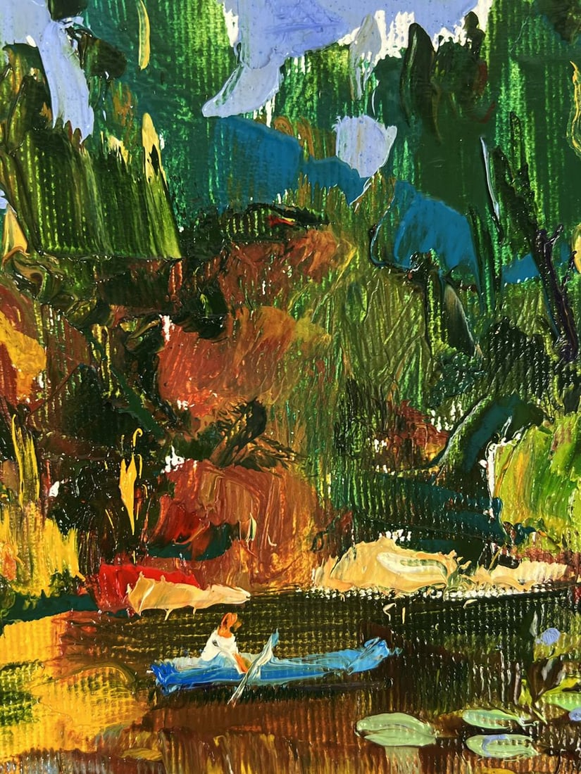 Oil painting A quiet morning by the river Oleksiy Ivanyuk - 6