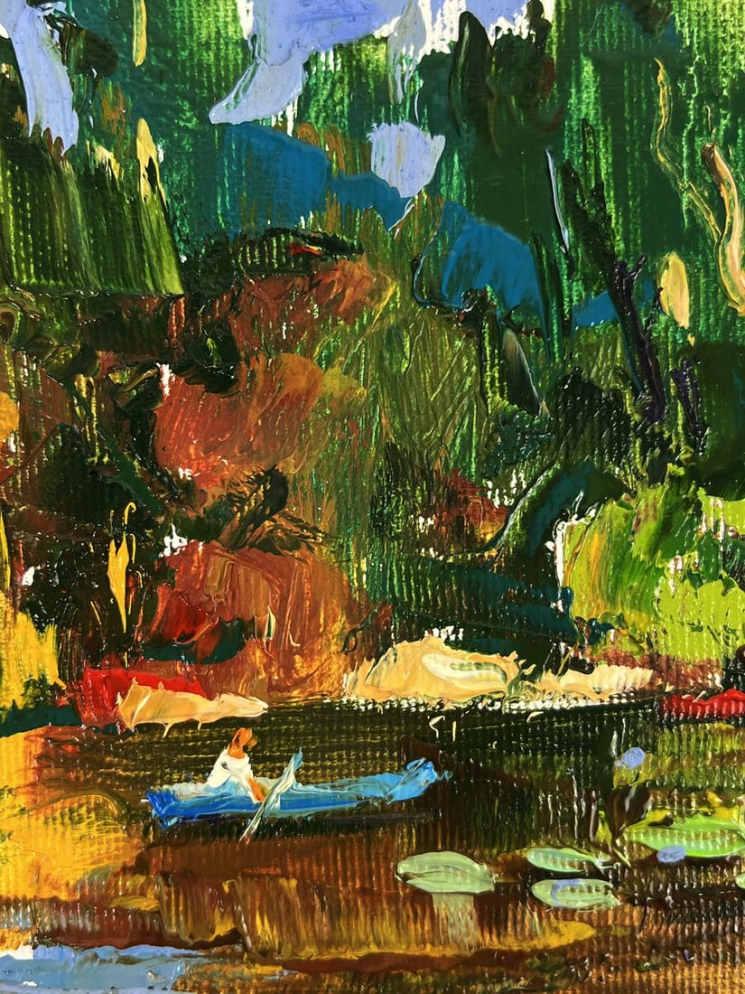 Oil painting A quiet morning by the river Oleksiy Ivanyuk - 7