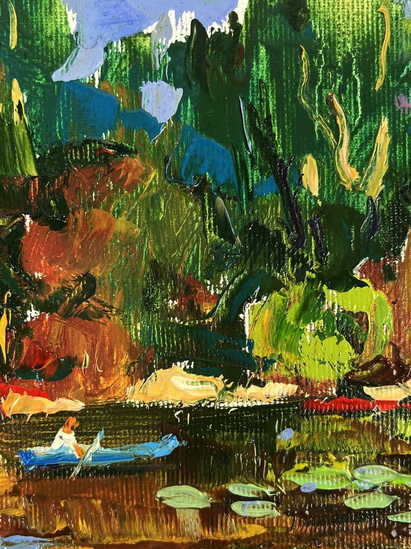 Oil painting A quiet morning by the river Oleksiy Ivanyuk - 8