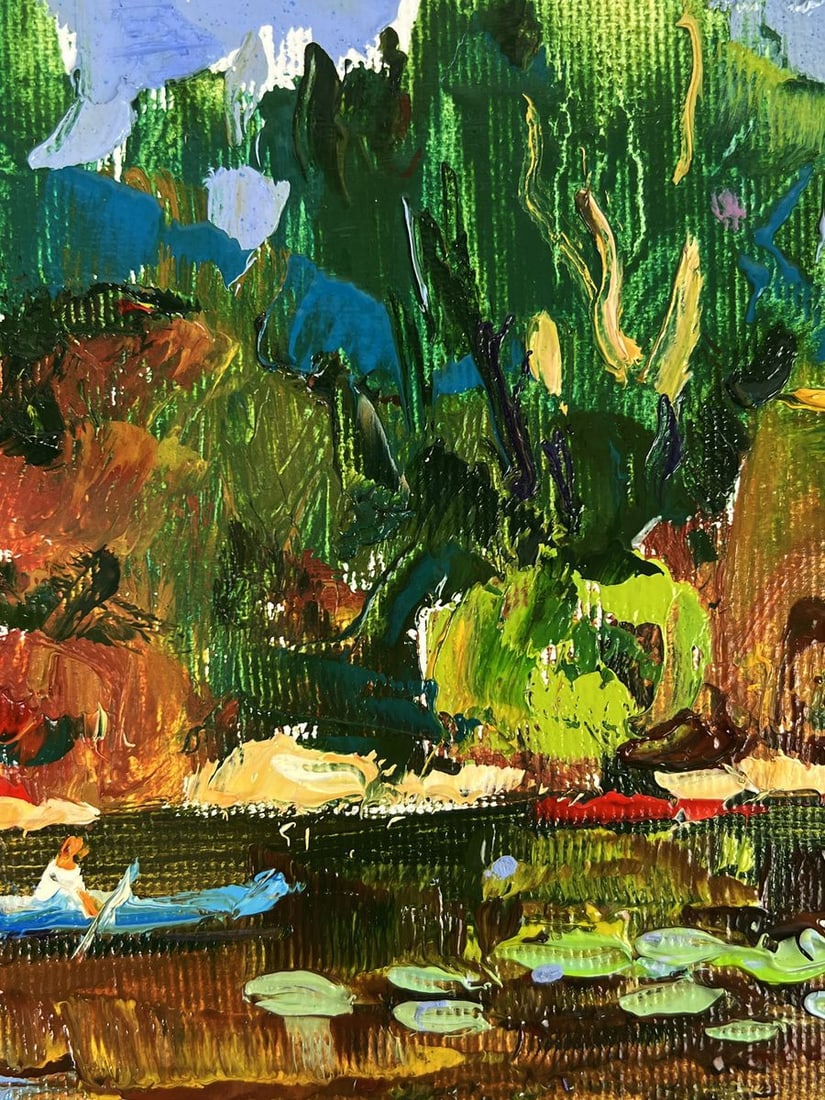 Oil painting A quiet morning by the river Oleksiy Ivanyuk - 9
