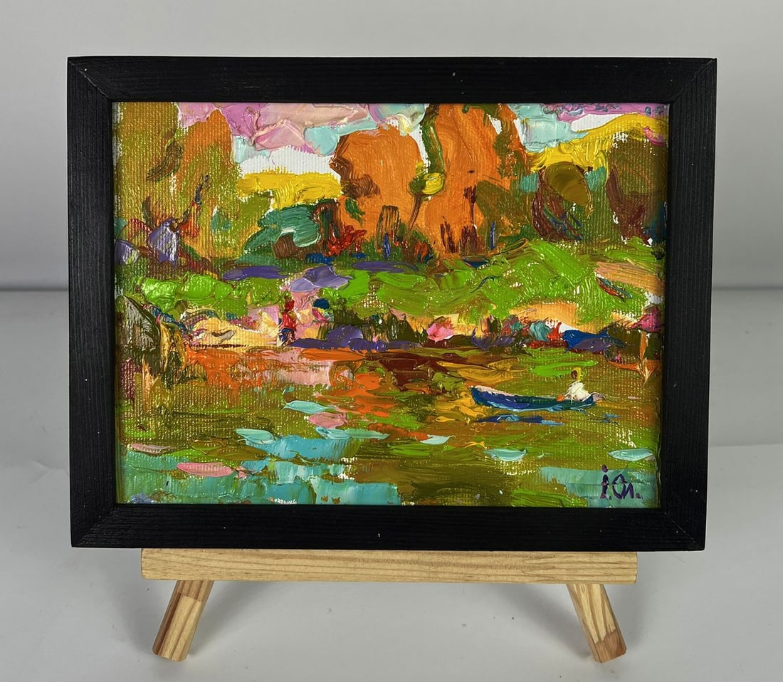 Oil painting Sunny river bank Oleksiy Ivanyuk: Title: Oil painting Sunny river bank Oleksiy Ivanyuk Description: NoAAA6219 *** ABOUT THIS PAINTING *** * TITLE: "Sunny river bank" * ARTISTS: Oleksiy Ivanyuk * SIZE: 15x20 cm/5.90x7.87 inches' *