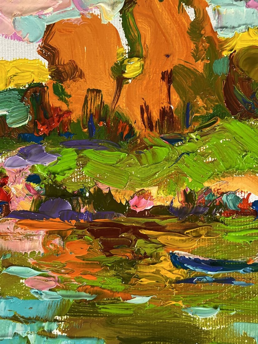 Oil painting Sunny river bank Oleksiy Ivanyuk - 8