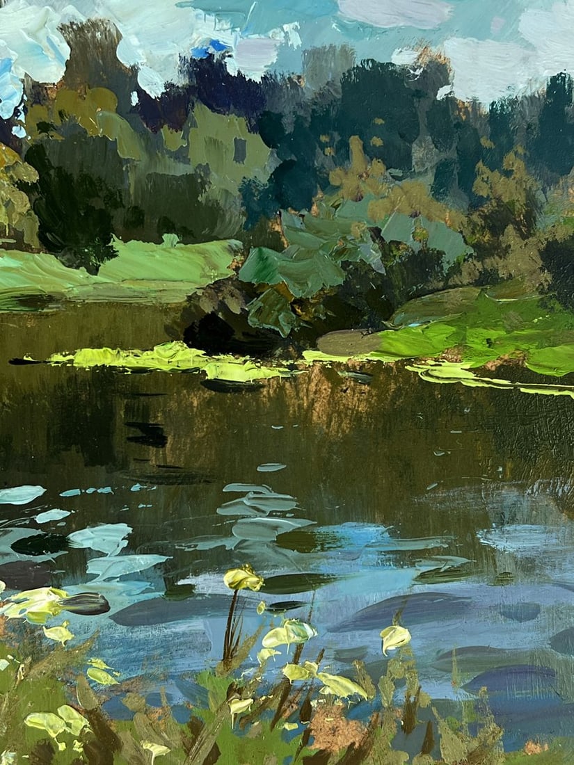 Oil painting A walk along the river Yuriy Suprunchuk - 10