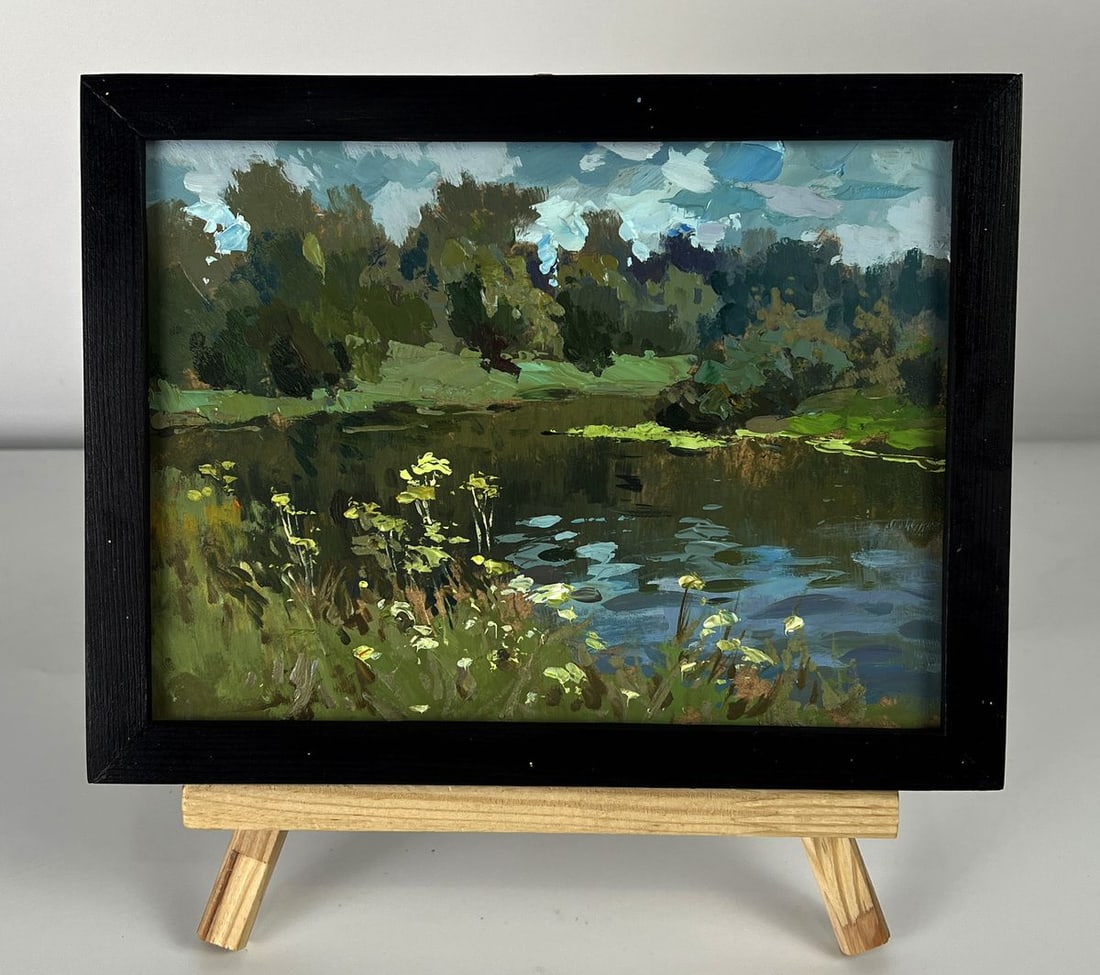 Oil painting A walk along the river Yuriy Suprunchuk: Title: Oil painting A walk along the river Yuriy Suprunchuk Description: NoAAA6237 *** ABOUT THIS PAINTING *** * TITLE: "A walk along the river" * ARTISTS: Yuriy Suprunchuk * SIZE: 15x20 cm/5.90x7.87 