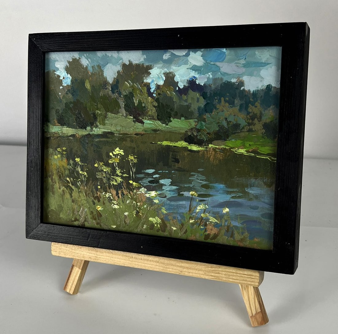 Oil painting A walk along the river Yuriy Suprunchuk - 2