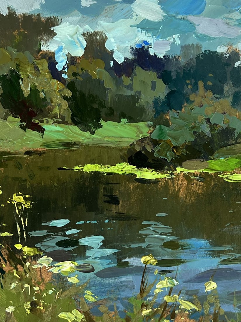 Oil painting A walk along the river Yuriy Suprunchuk - 8