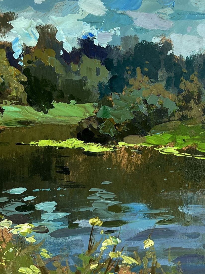 Oil painting A walk along the river Yuriy Suprunchuk - 9