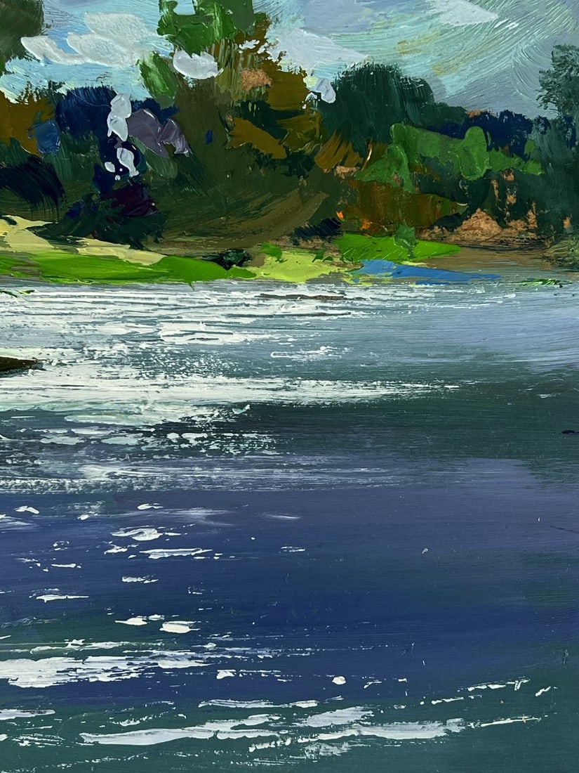 Oil painting Boat on the River Yuriy Suprunchuk - 11