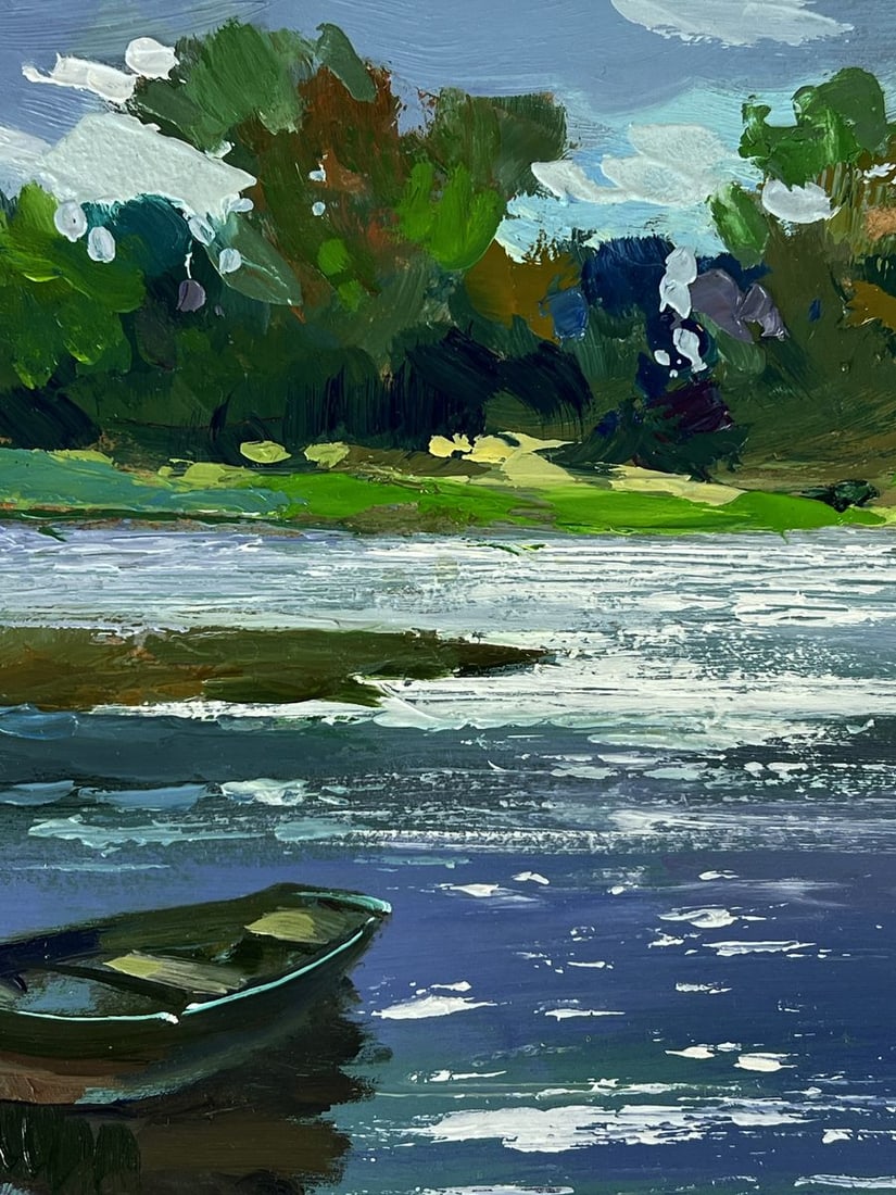 Oil painting Boat on the River Yuriy Suprunchuk - 6