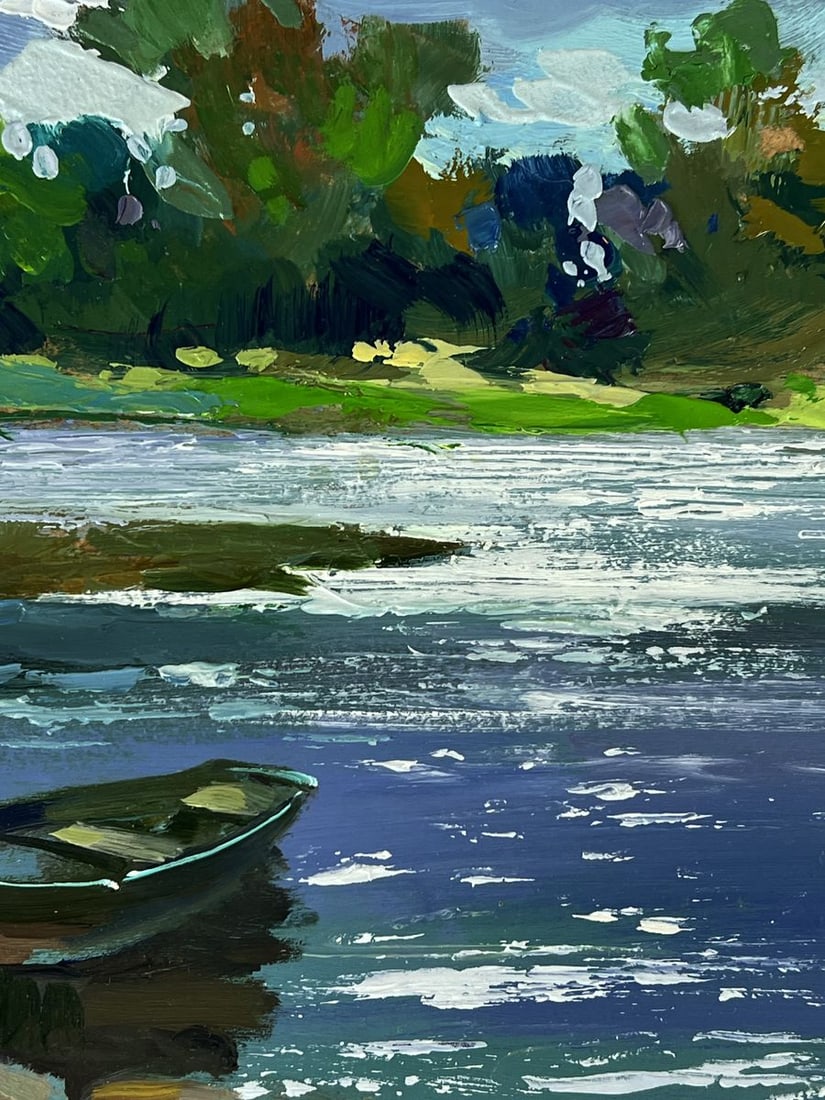 Oil painting Boat on the River Yuriy Suprunchuk - 7