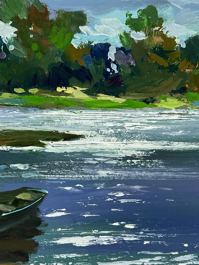 Oil painting Boat on the River Yuriy Suprunchuk - 8