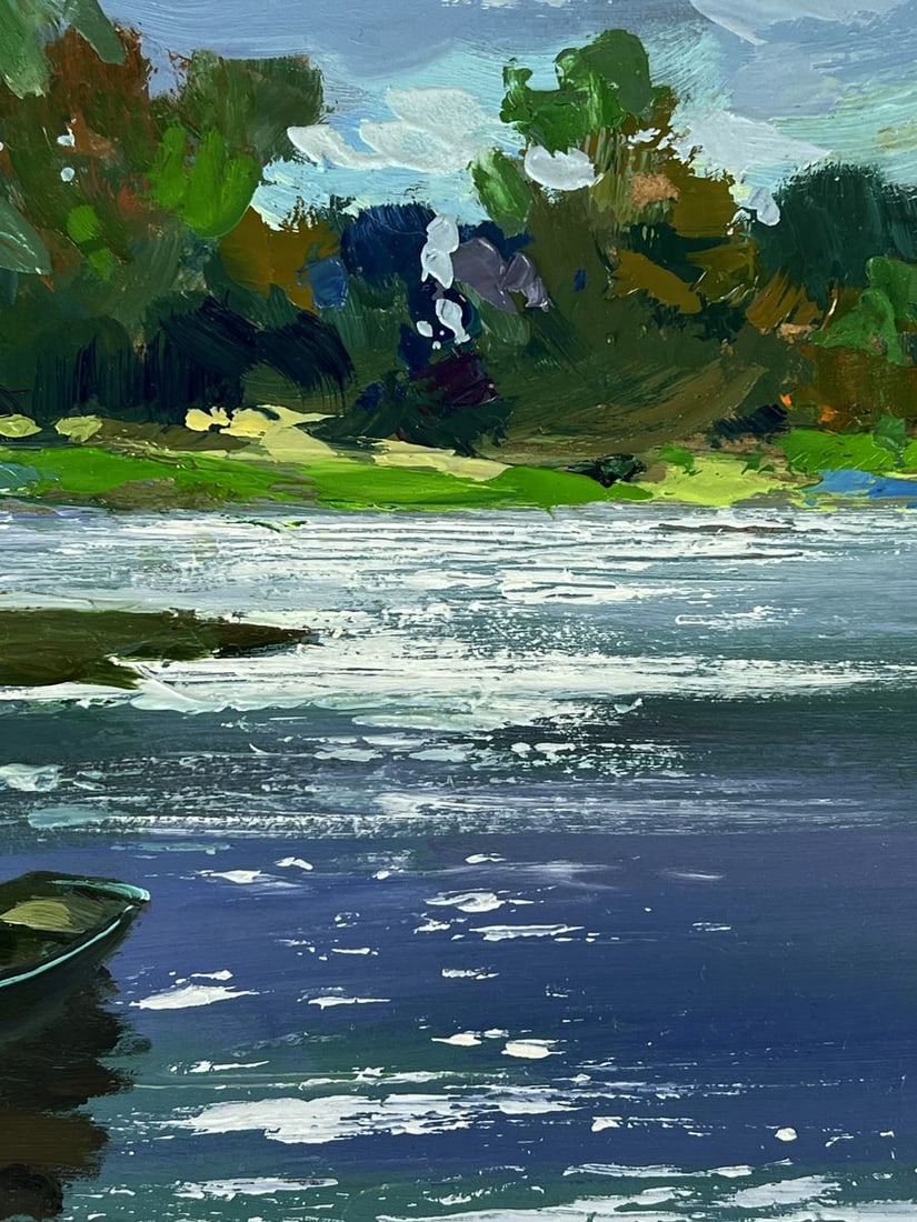 Oil painting Boat on the River Yuriy Suprunchuk - 9