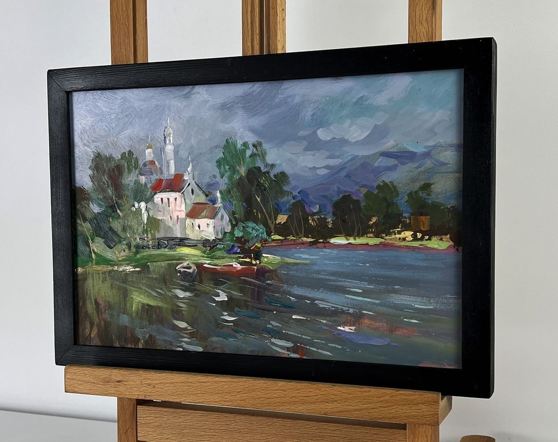 Oil painting Monastery near the river Yuriy Suprunchuk - 2