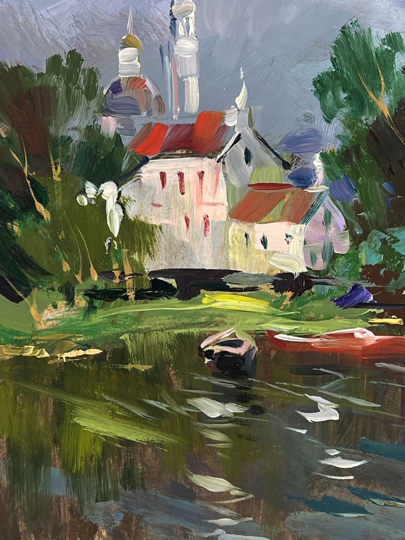 Oil painting Monastery near the river Yuriy Suprunchuk - 5