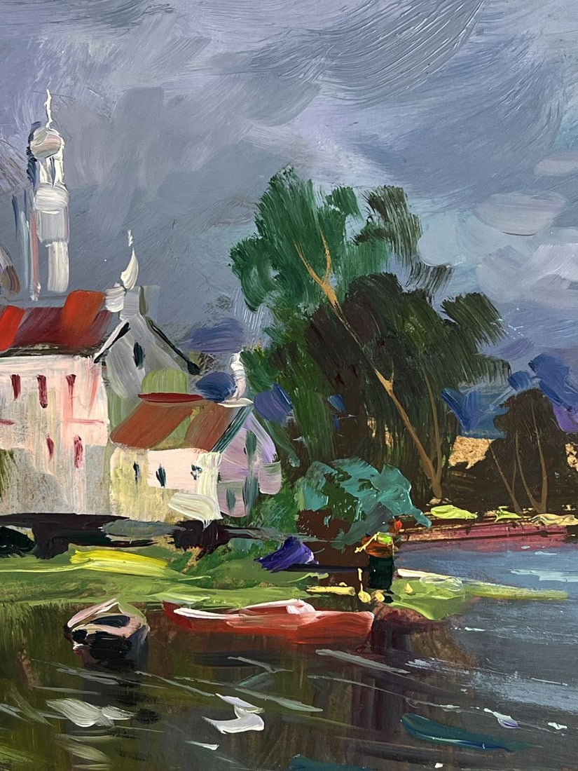 Oil painting Monastery near the river Yuriy Suprunchuk - 6