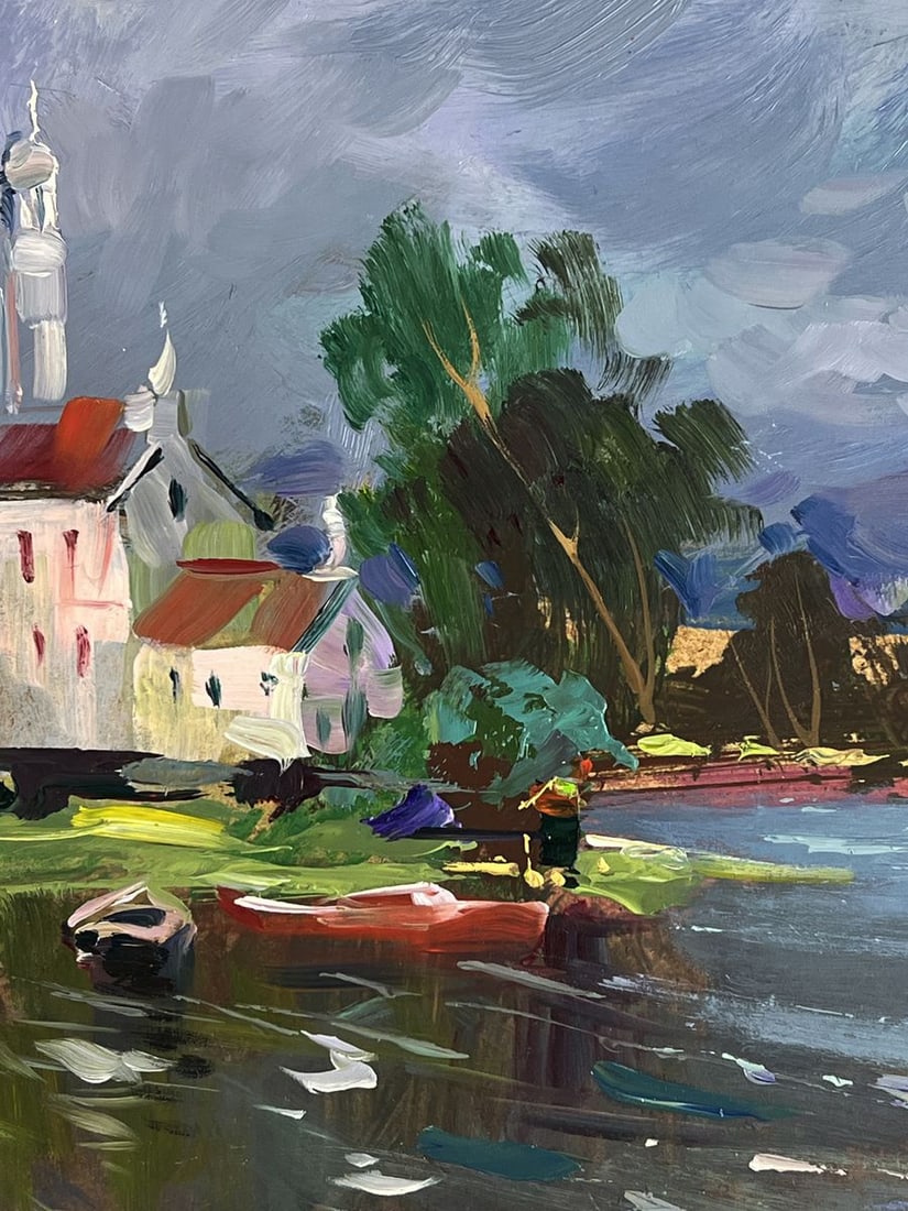 Oil painting Monastery near the river Yuriy Suprunchuk - 7