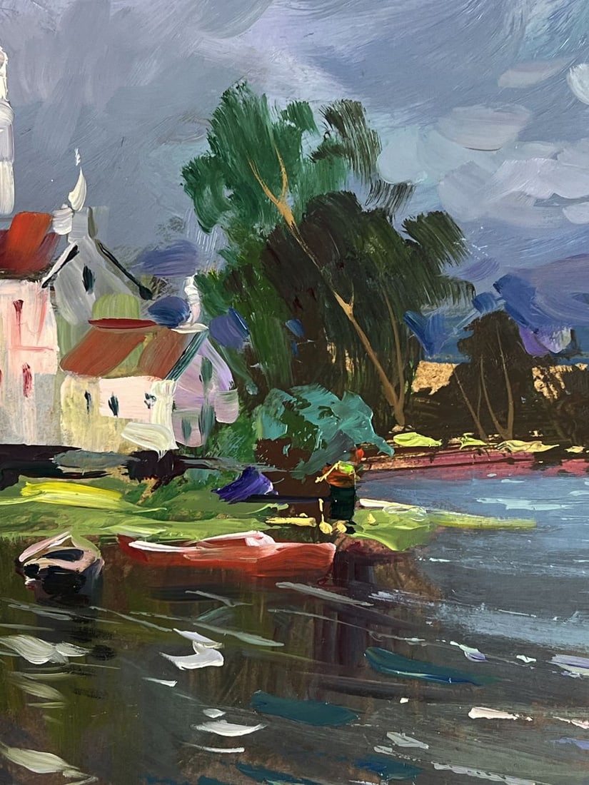 Oil painting Monastery near the river Yuriy Suprunchuk - 8