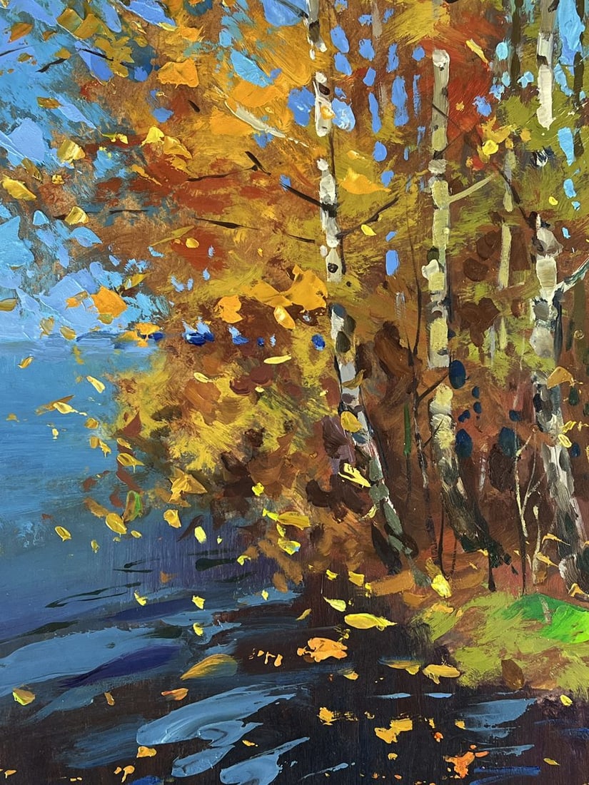 Oil painting River near the forest Yuriy Suprunchuk - 10