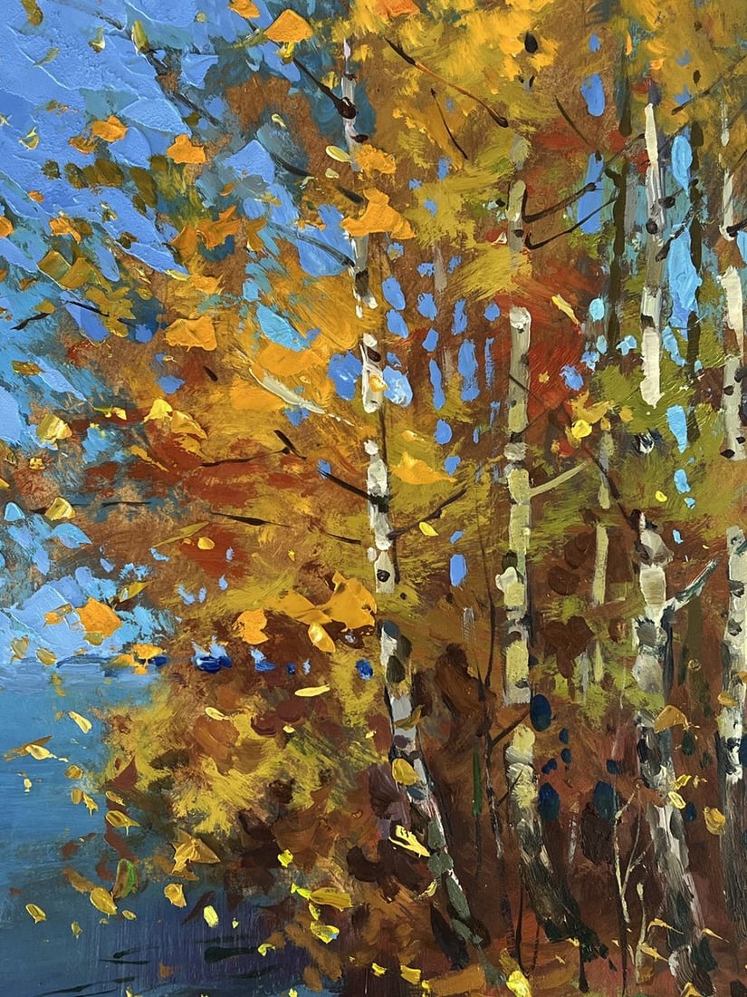 Oil painting River near the forest Yuriy Suprunchuk - 4