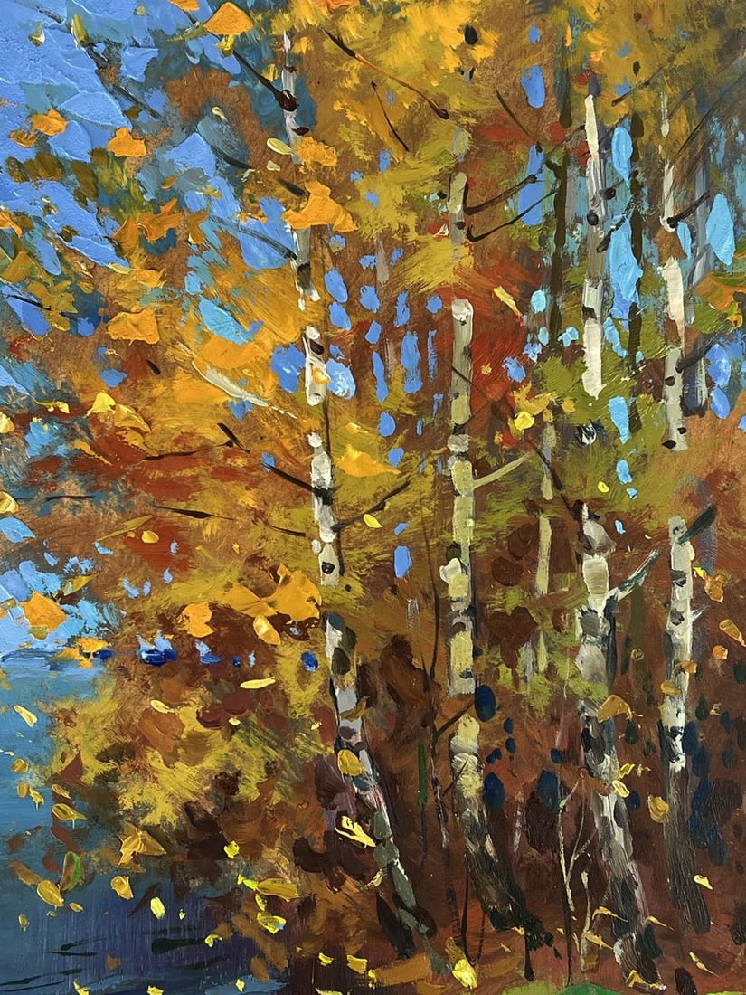 Oil painting River near the forest Yuriy Suprunchuk - 5