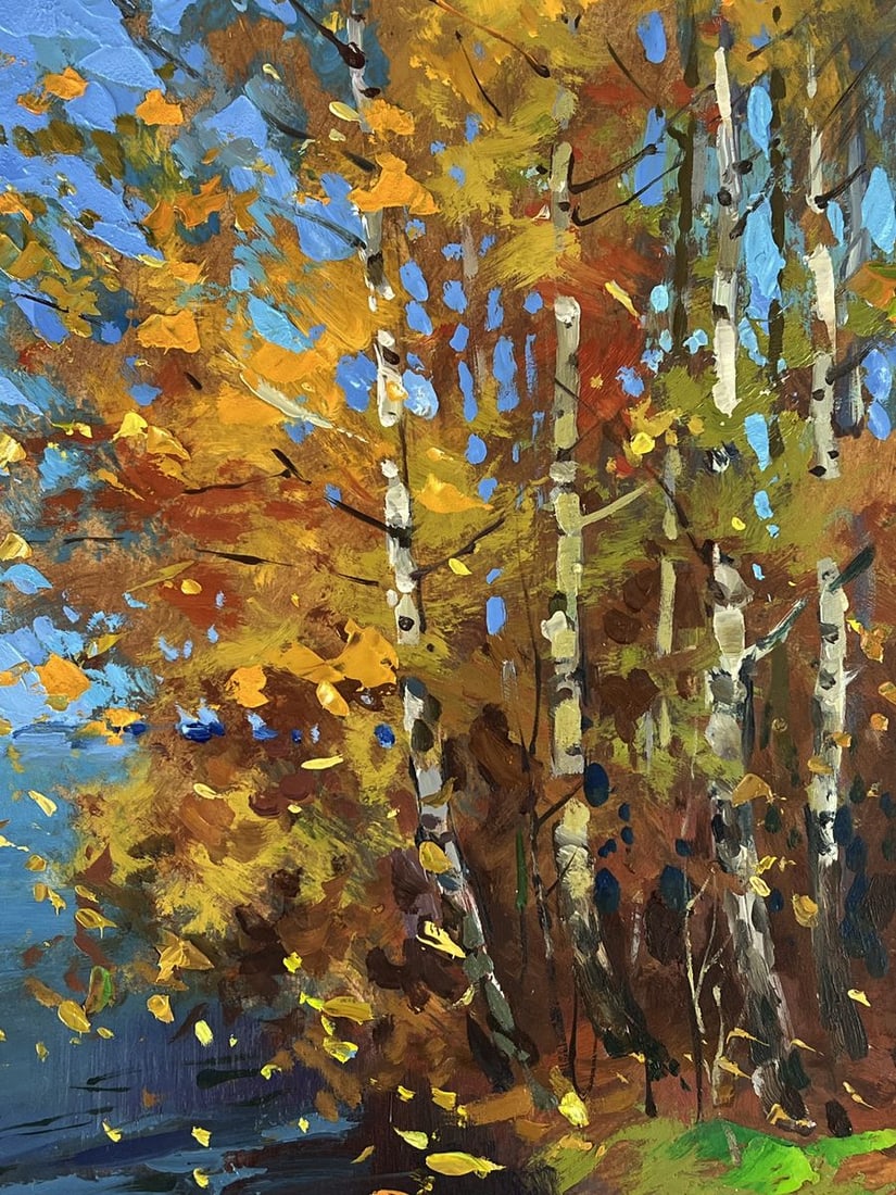 Oil painting River near the forest Yuriy Suprunchuk - 6
