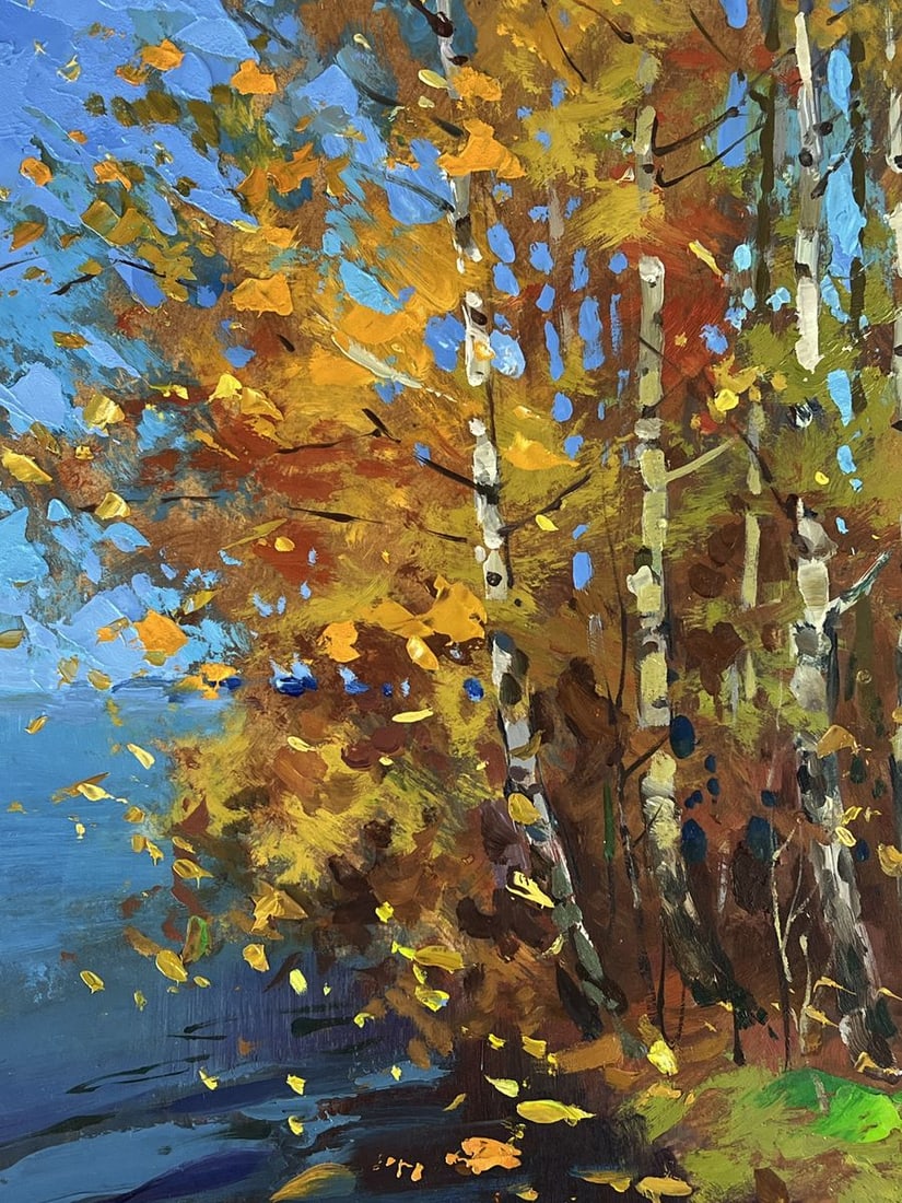 Oil painting River near the forest Yuriy Suprunchuk - 7