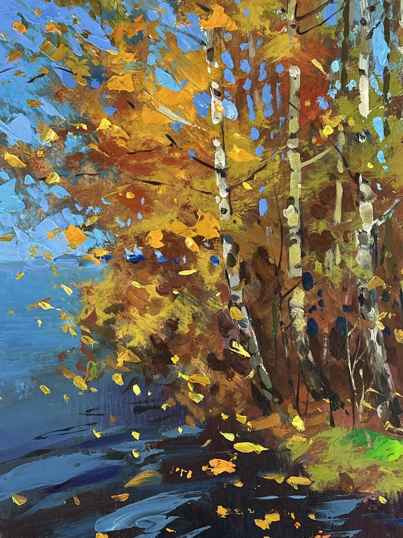 Oil painting River near the forest Yuriy Suprunchuk - 8