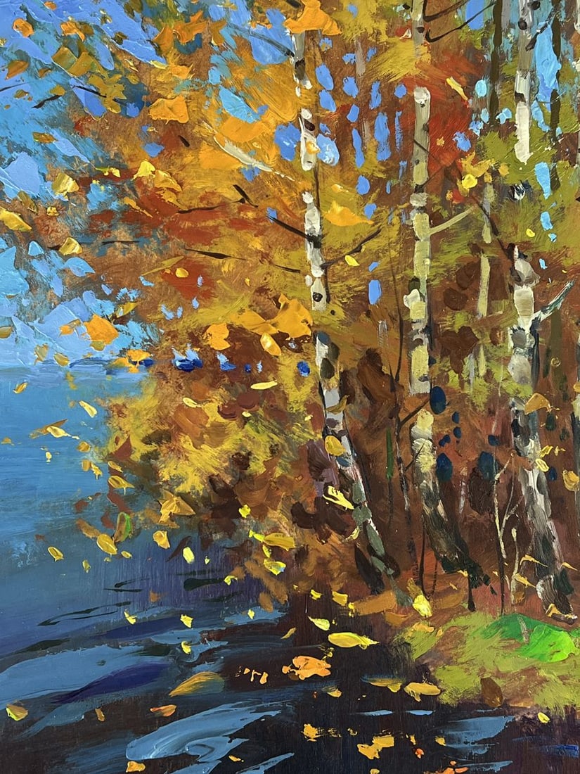 Oil painting River near the forest Yuriy Suprunchuk - 9