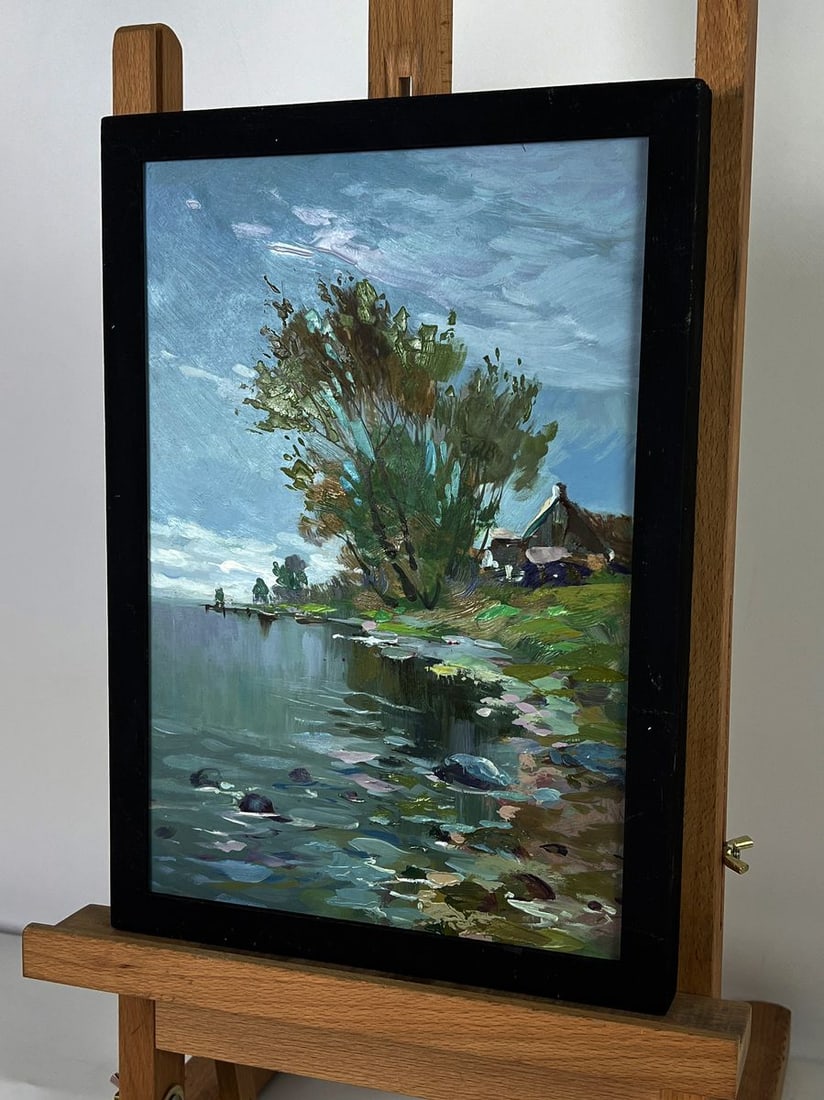 Oil painting Morning freshness by the river Yuriy Suprunchuk - 2