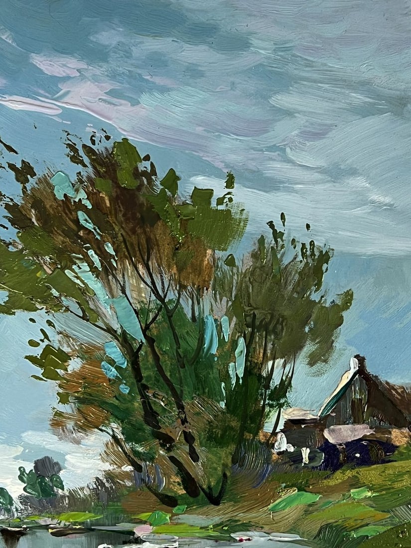 Oil painting Morning freshness by the river Yuriy Suprunchuk - 5