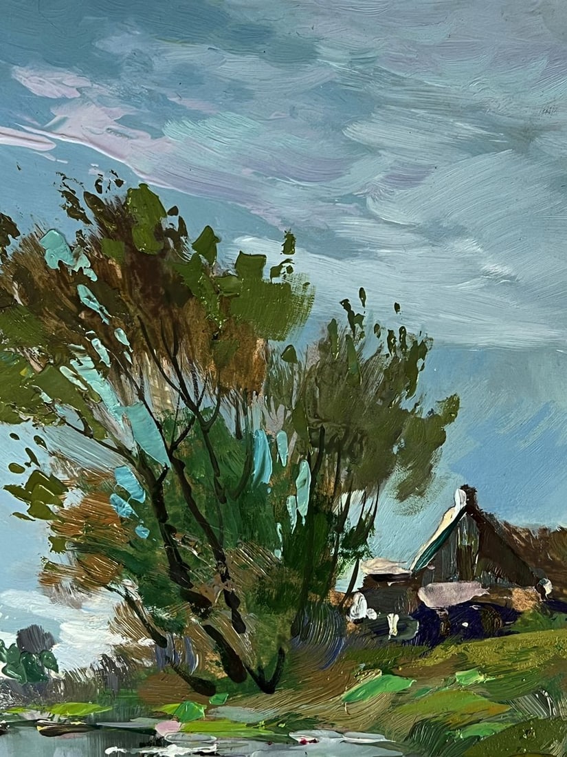 Oil painting Morning freshness by the river Yuriy Suprunchuk - 6