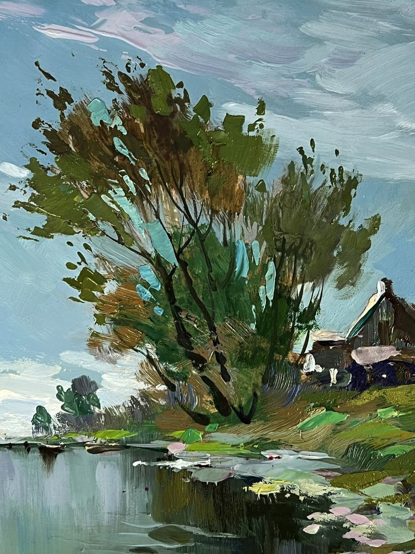 Oil painting Morning freshness by the river Yuriy Suprunchuk - 7