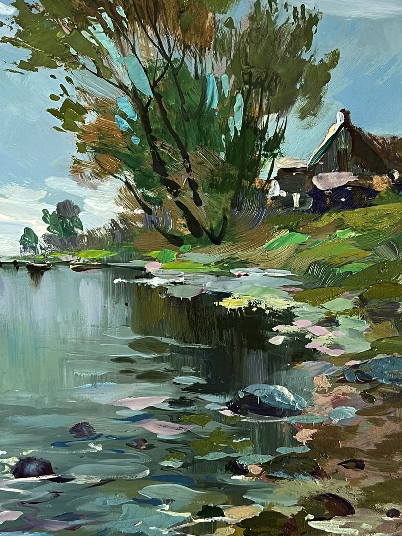 Oil painting Morning freshness by the river Yuriy Suprunchuk - 9