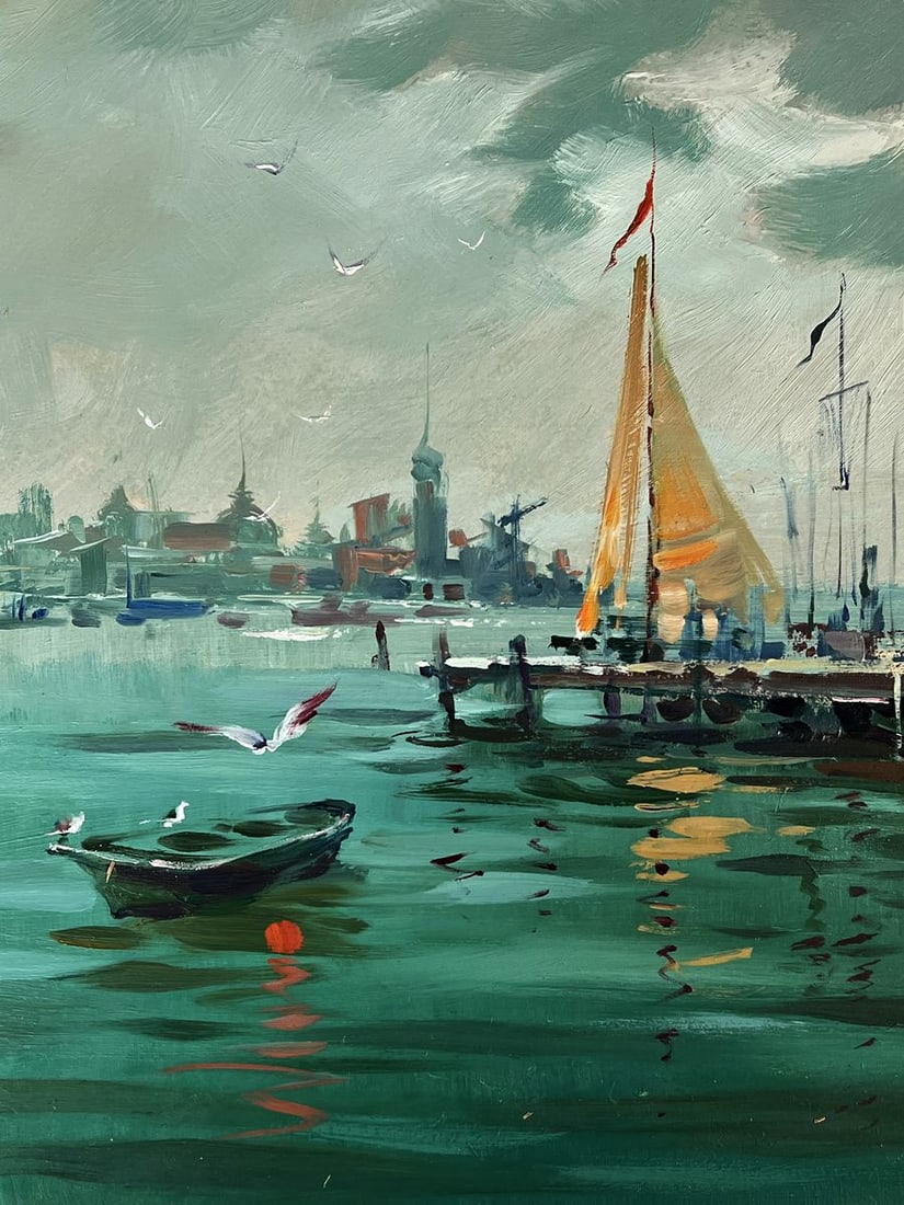 Oil painting Whispers of the Evening Harbor Yuriy Suprunchuk - 5