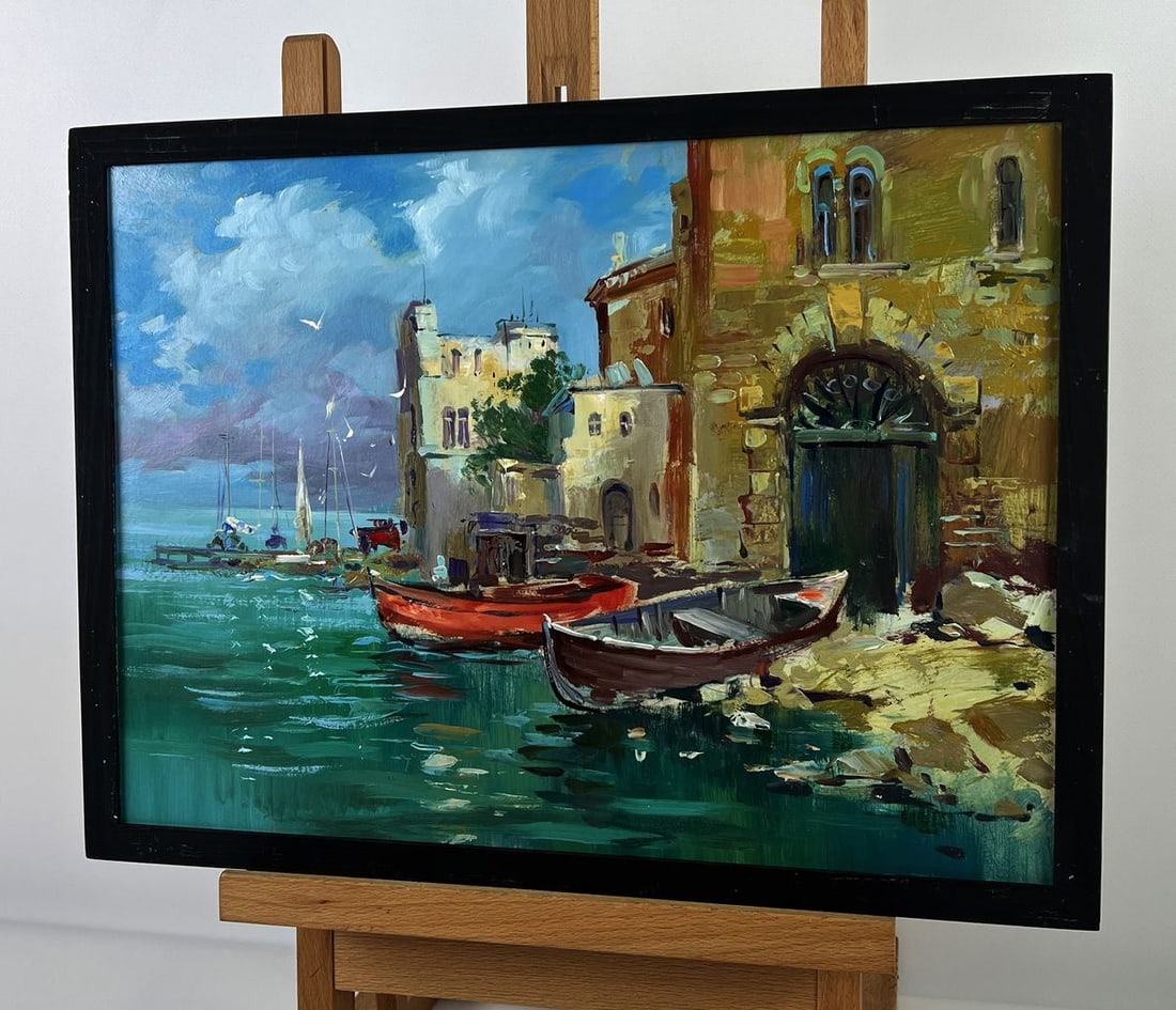 Oil painting At the Old Town Pier Yuriy Suprunchuk - 2